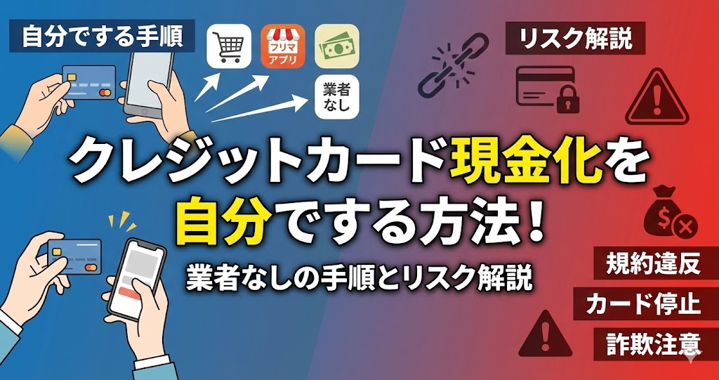 業者を使わず自分でクレジットカード現金化をする方法！手順とリスク解説