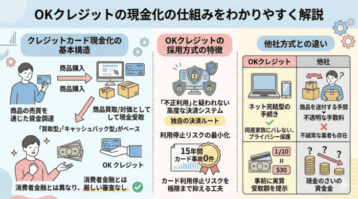 OKクレジットの現金化の仕組みをわかりやすく解説
