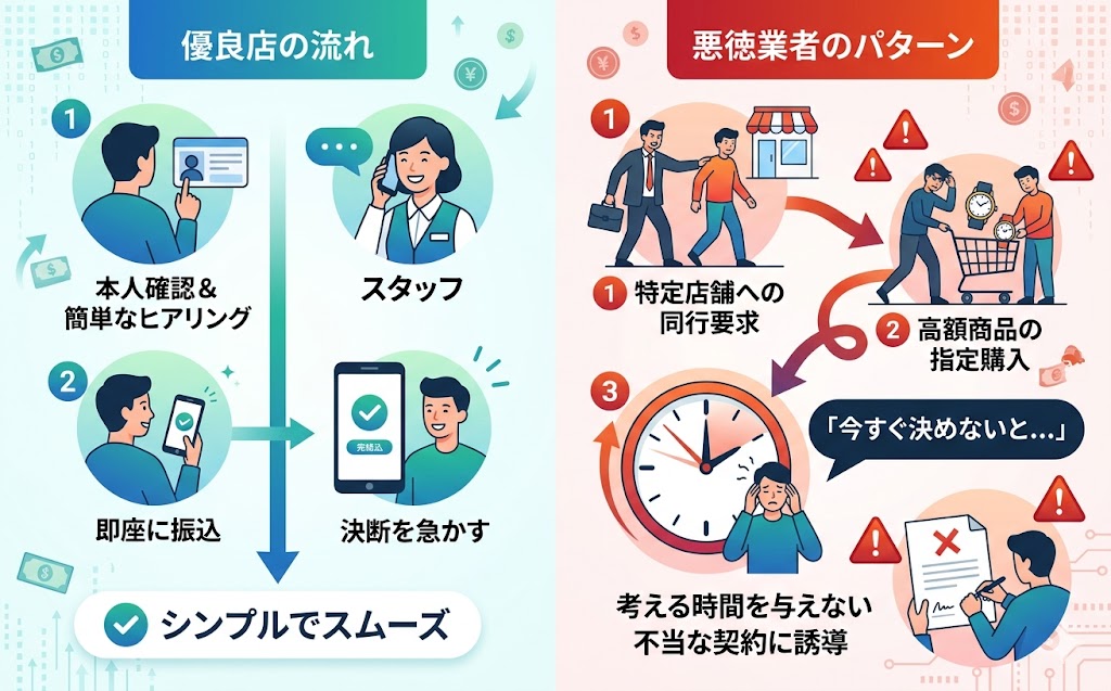 手続きがシンプルで強引さがないのインフォグラフィック