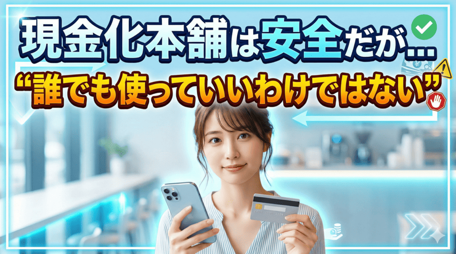 現金化本舗は安全だが“誰でも使っていいわけではない”