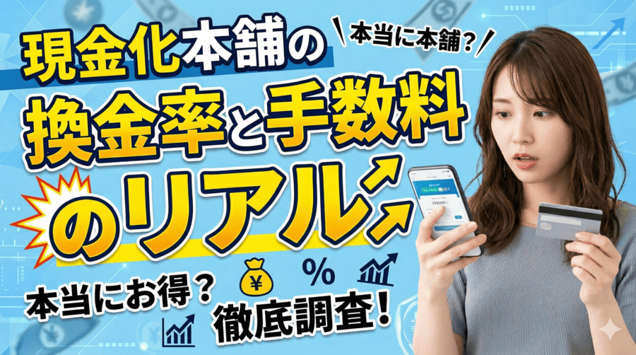 現金化本舗の換金率と手数料のリアル
