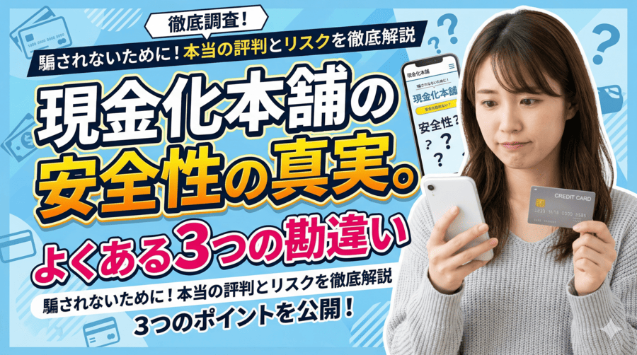 現金化本舗の安全性の真実。よくある3つの勘違い