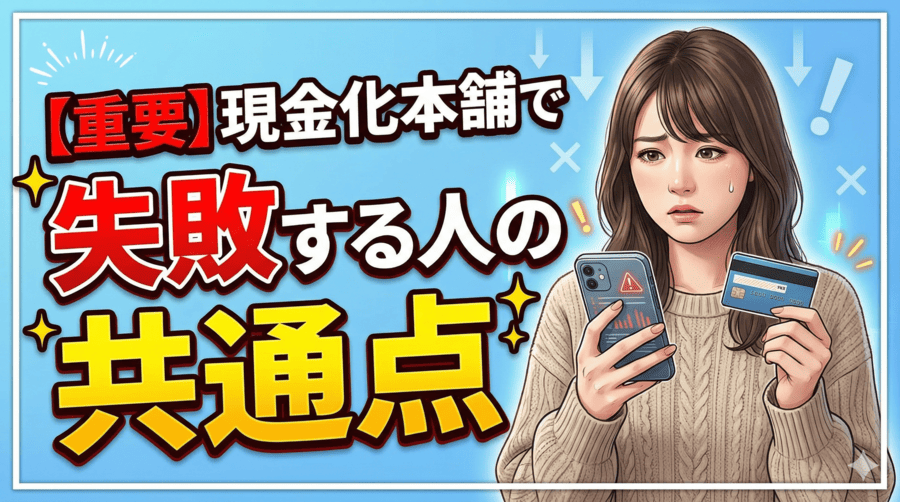 【重要】現金化本舗で失敗する人の共通点