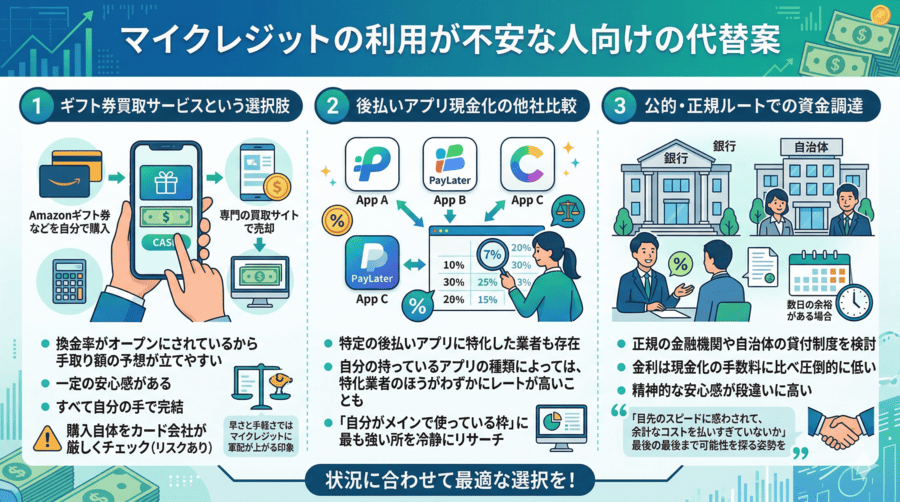 マイクレジットの利用が不安な人向けの代替案