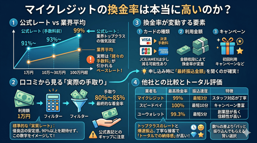 マイクレジットの換金率は本当に高いのか？
