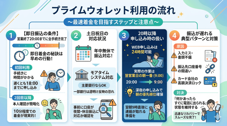 プライムウォレット利用の流れ