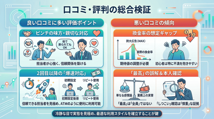 口コミ・評判の総合検証